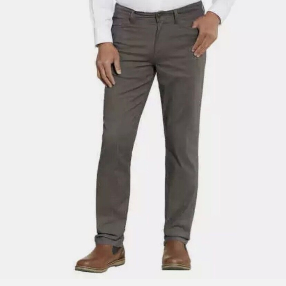 English Laundry Mens Slimmer Straight Leg Khaki Brown Jean Pants 32 x 32 New - Picture 1 of 7